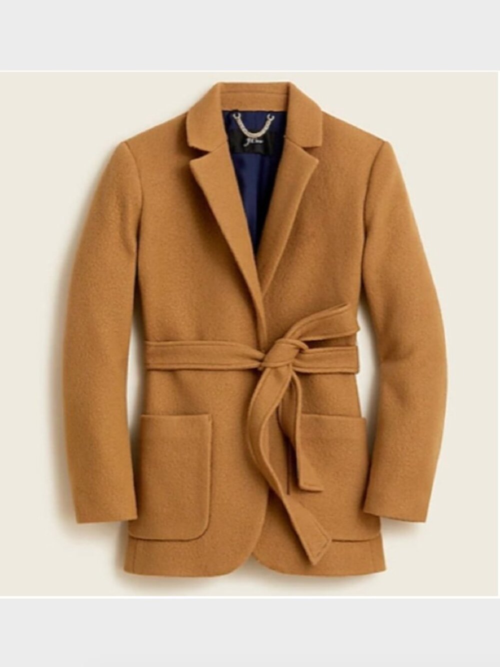 J. Crew Wool Tan Blazer-Jacket Italian Fabric by Mario Bellucci - Size 2
